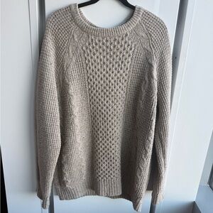 Madewell wool fisherman sweater light tan